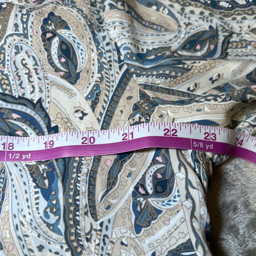 Grace Karma Womens Size XL Tiered Dress Paisley Long Sleeve Ruffle Collar Boho - Picture 10 of 14